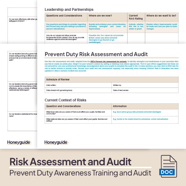 Prevent Duty Awareness Training and Audit Bundle