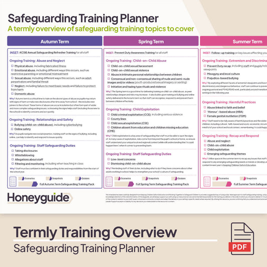 Safeguarding Training Planner and Calendar