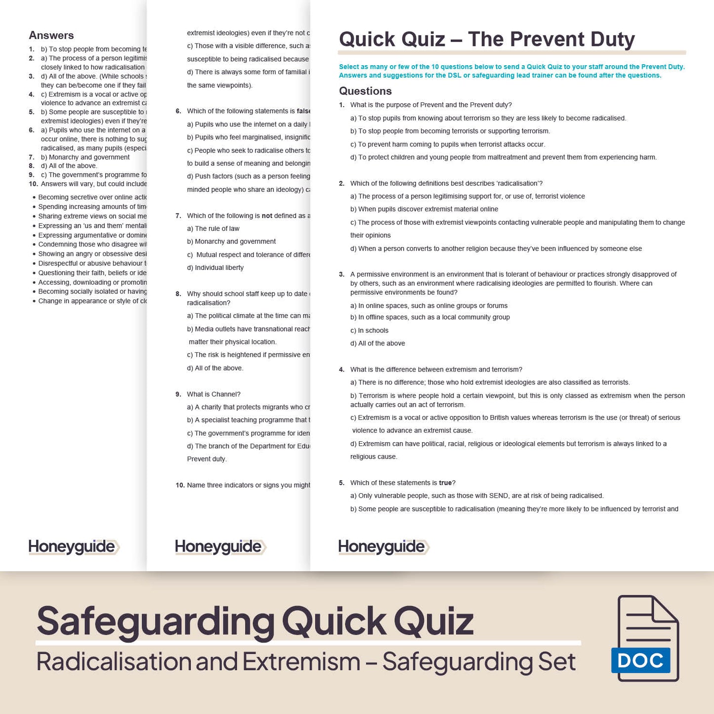 Radicalisation and Extremism: Themed Safeguarding Set