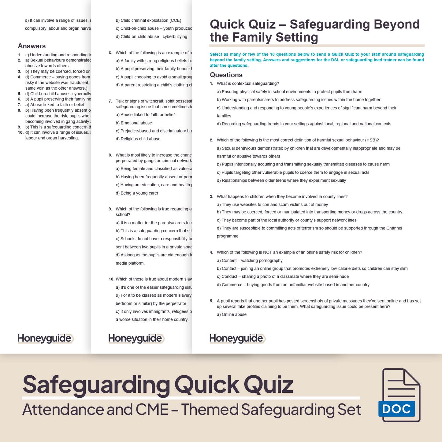 Attendance and Children Missing Education: Themed Safeguarding Set