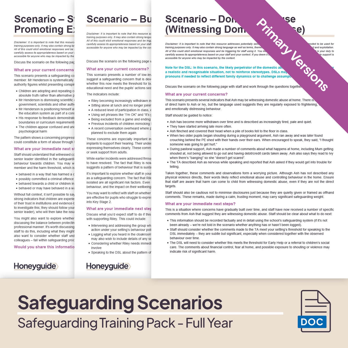 Safeguarding Training Pack - Full Academic Year