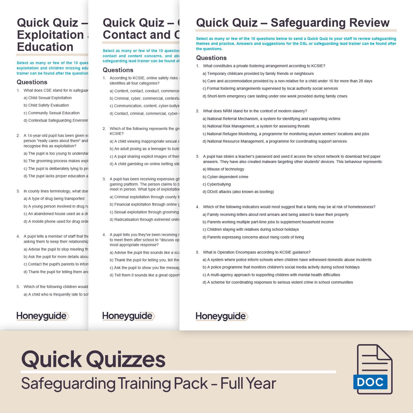 Safeguarding Training Pack - Full Academic Year