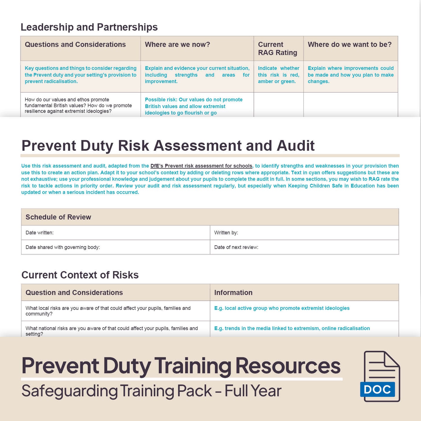 Safeguarding Training Pack - Full Academic Year