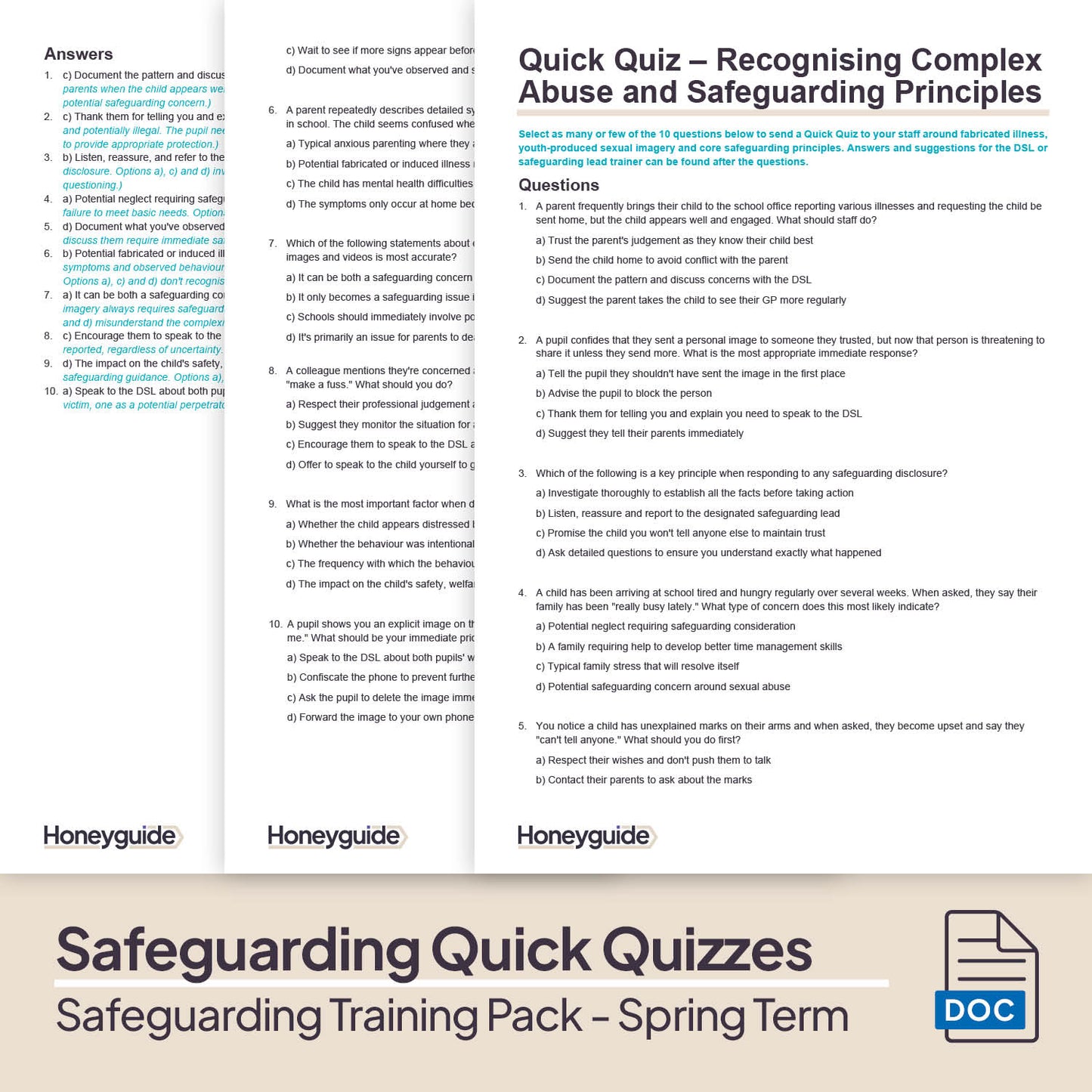 Safeguarding Training Pack - Spring Term