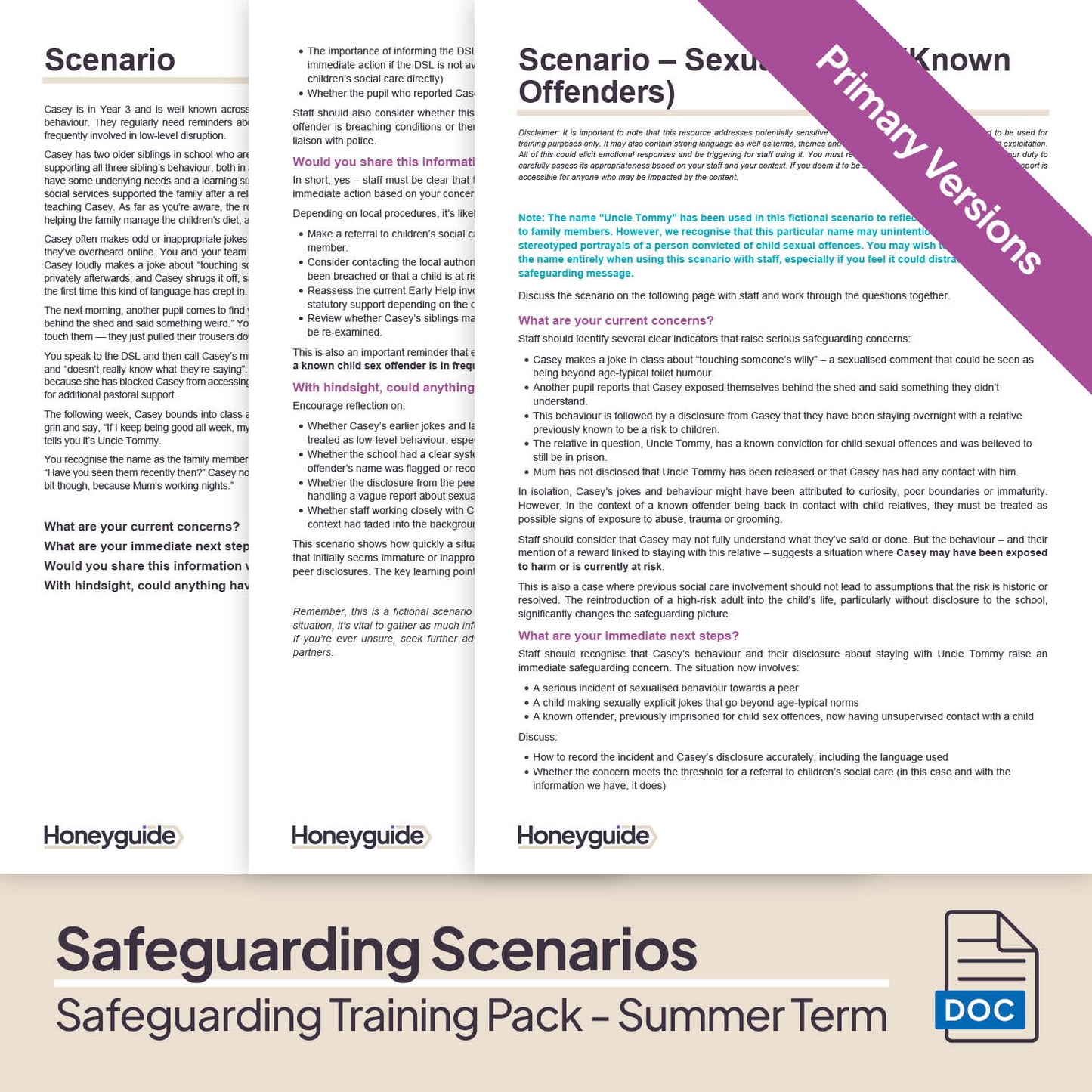 Safeguarding Training Pack - Summer Term