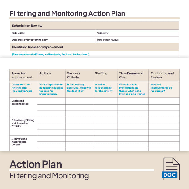 Filtering and Monitoring Audit and Action Plan