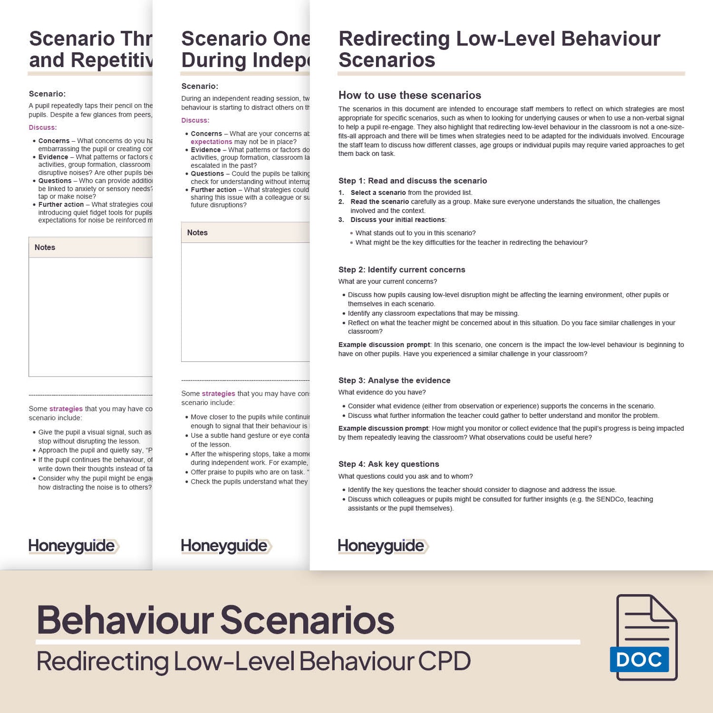 Redirecting Low-Level Behaviour: CPD Training Bundle