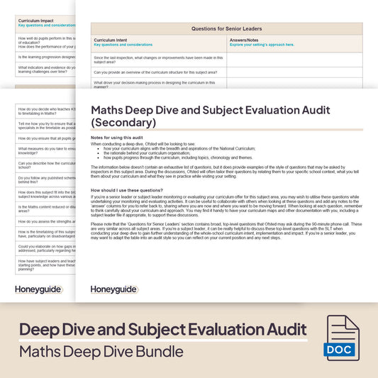 Maths Deep Dive and Subject Knowledge Bundle by Honeyguide