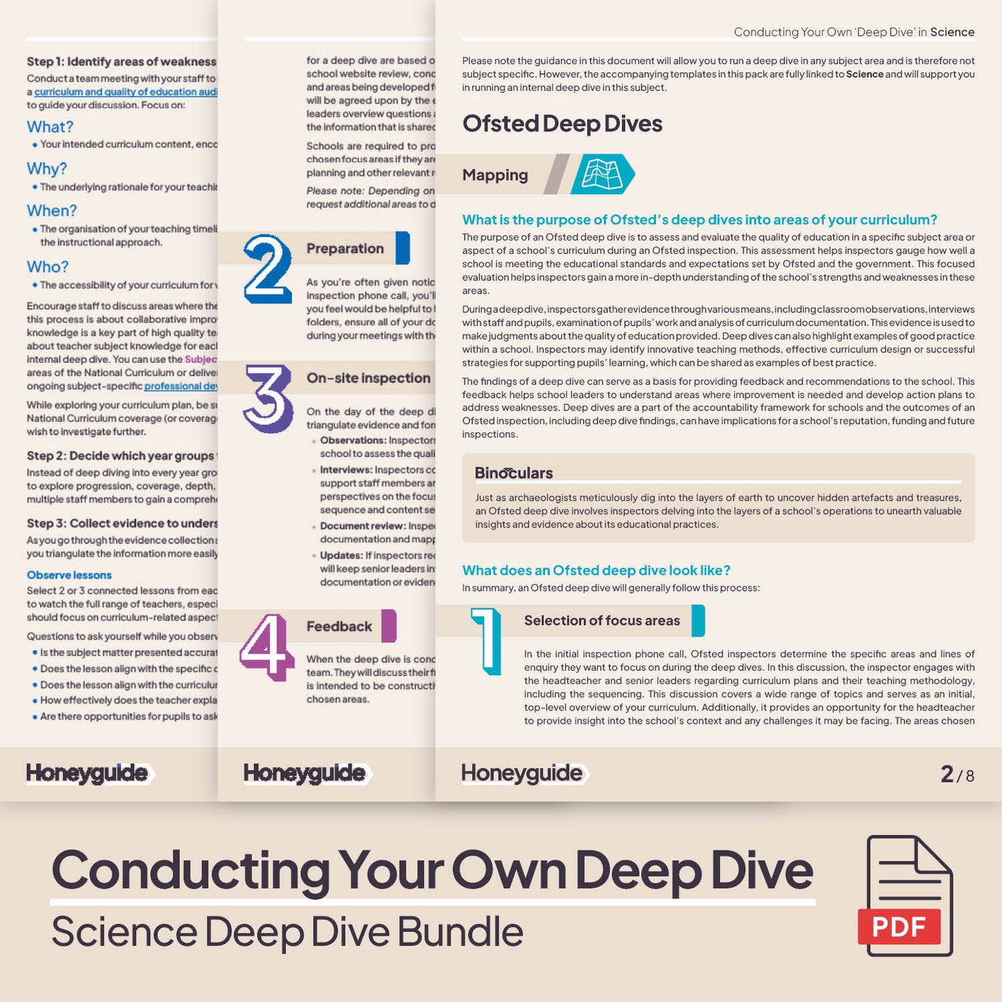 Science Deep Dive and Subject Knowledge Bundle by Honeyguide