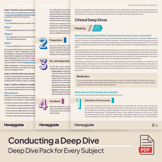 Deep Dive in Every Subject: Full Curriculum Set - Honeyguide School Leader Support