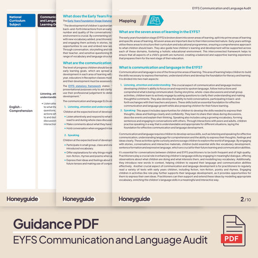 EYFS Communication and Language Audit Pack