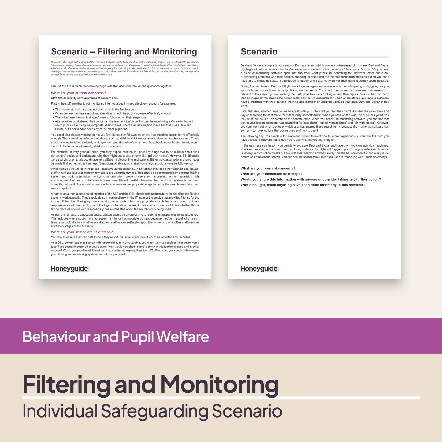 Safeguarding Scenarios - Online Harms