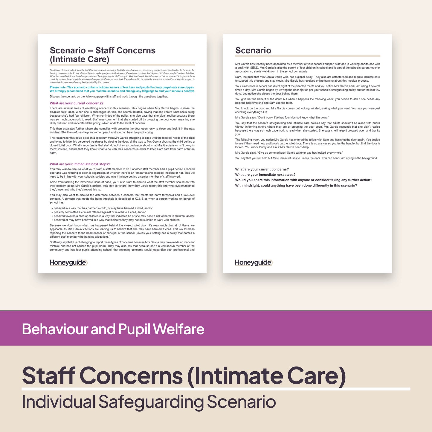 Safeguarding Scenarios - Concerns about Staff