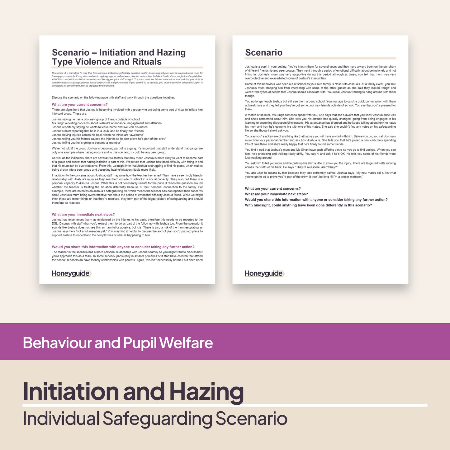 Safeguarding Scenarios - Bullying (Child-on-Child Abuse)