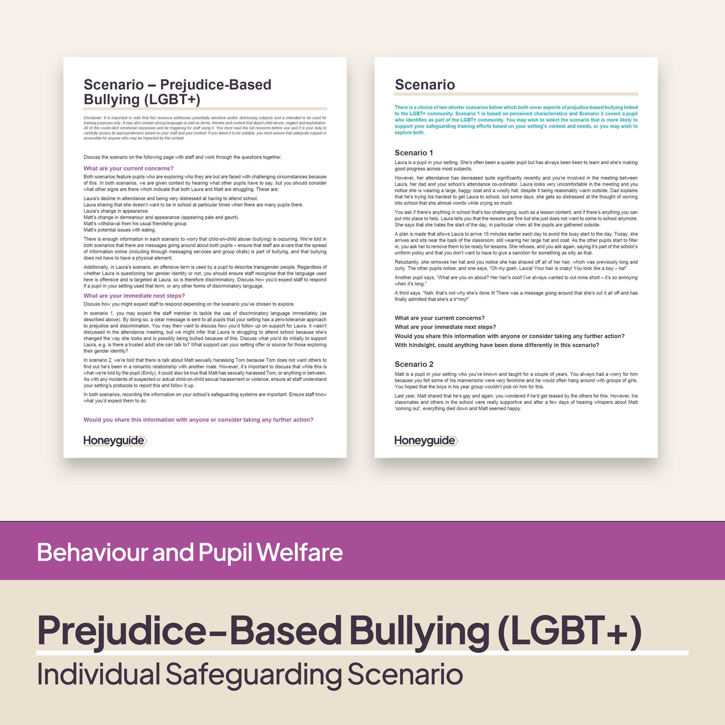 Safeguarding Scenarios - Bullying (Child-on-Child Abuse)