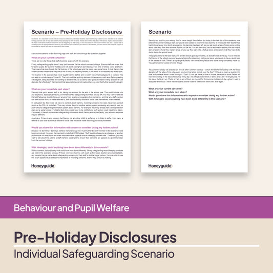 Safeguarding Scenarios - Staff Responsibilities