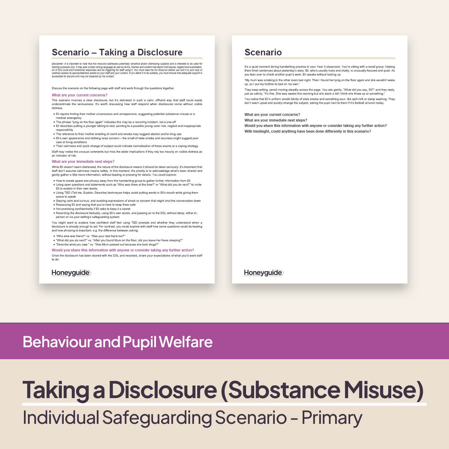 Safeguarding Scenarios - Staff Responsibilities