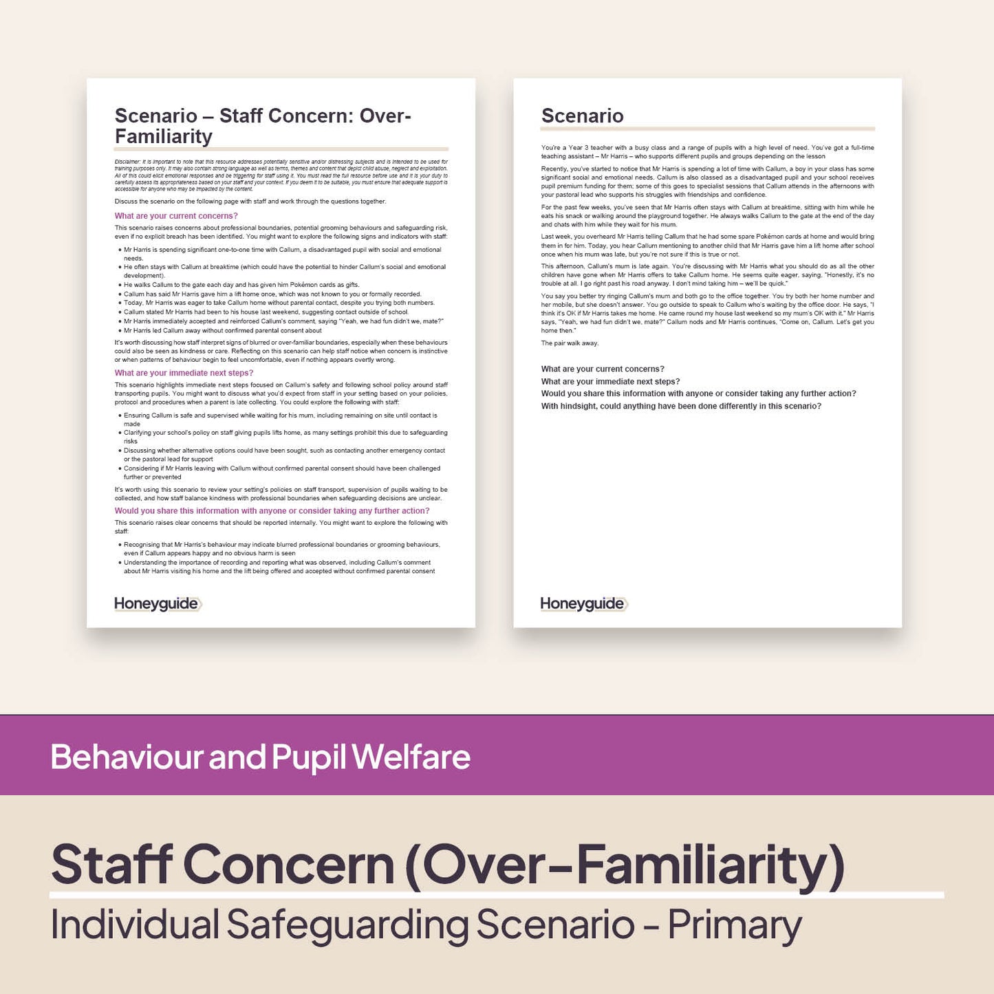 Safeguarding Scenarios - Concerns about Staff