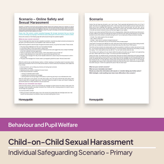 Safeguarding Scenarios - Child-on-Child Sexual Harassment