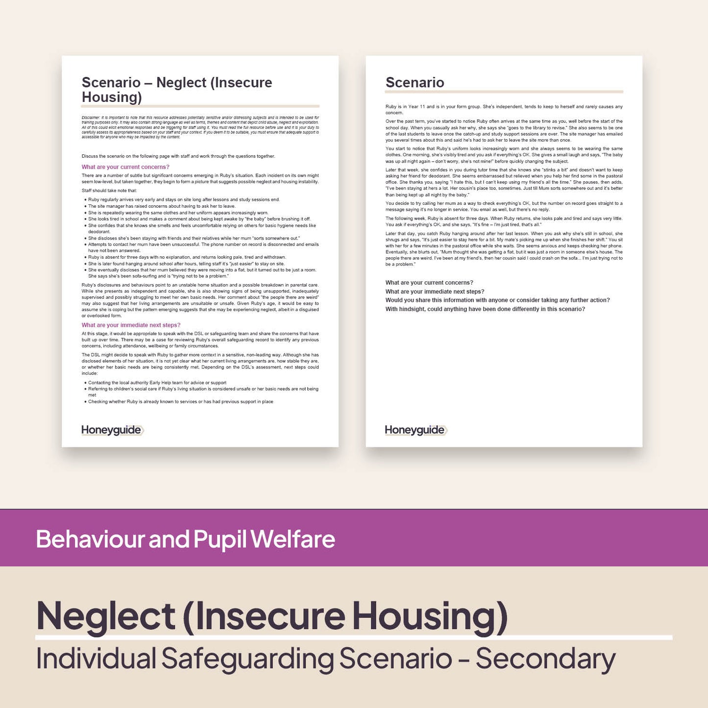 Safeguarding Scenarios - Neglect