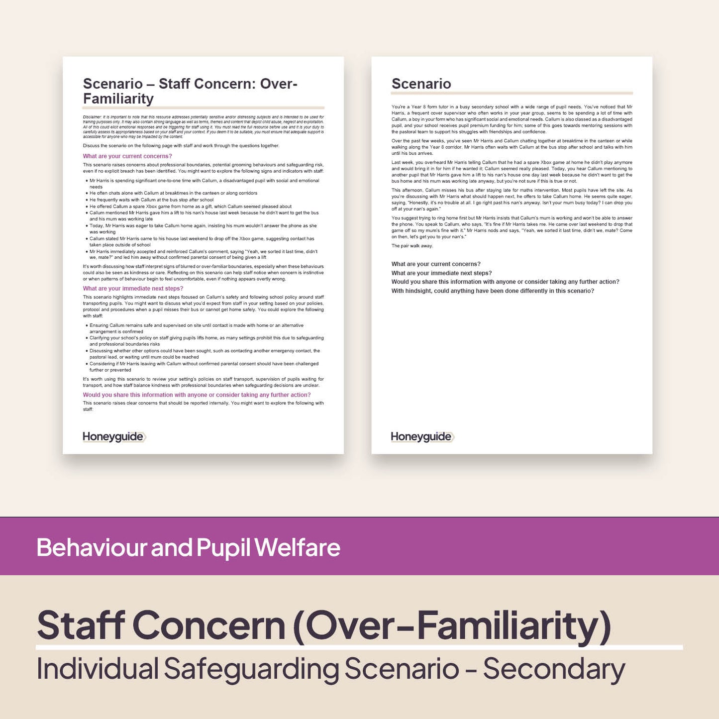 Safeguarding Scenarios - Concerns about Staff