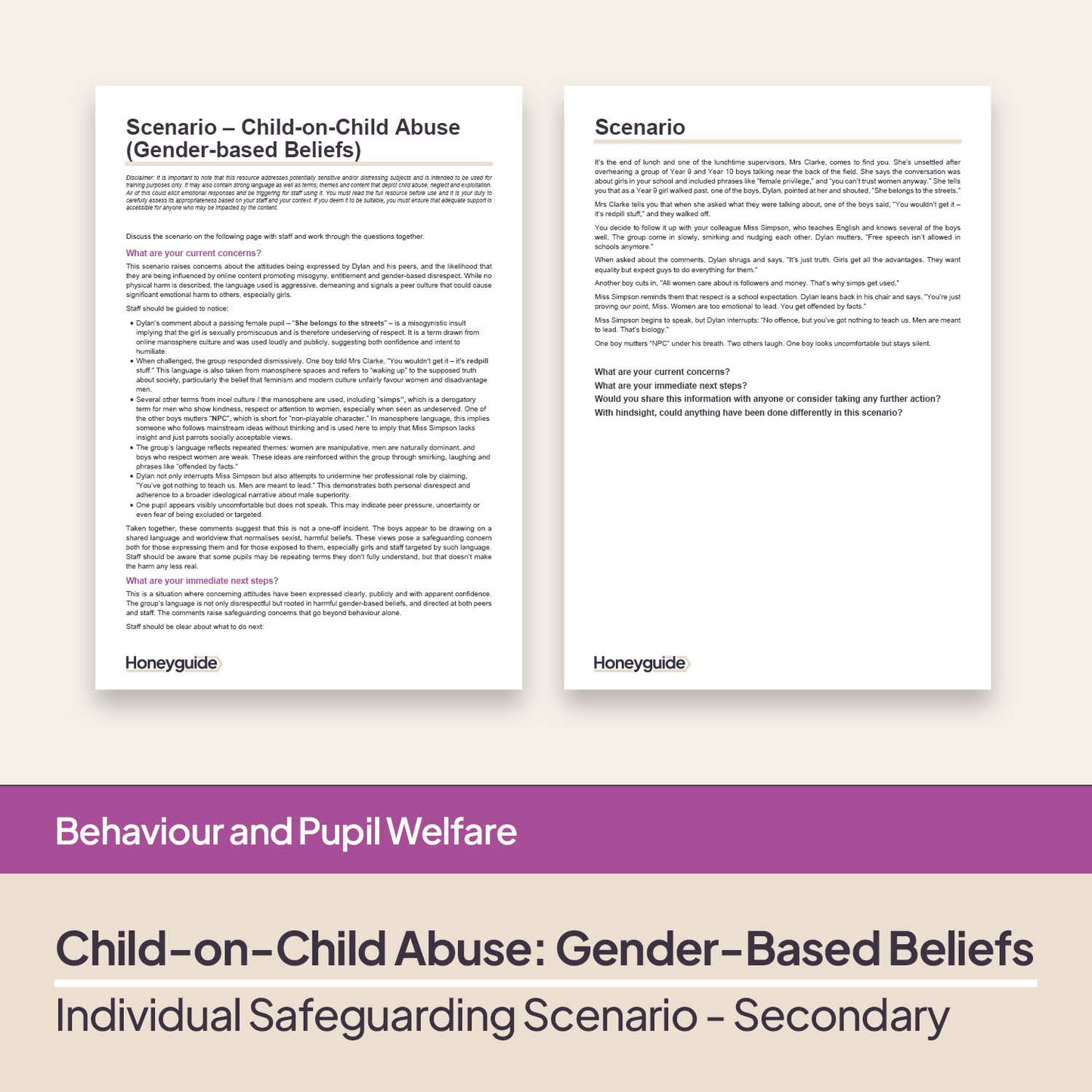 Safeguarding Scenarios - Bullying (Child-on-Child Abuse)