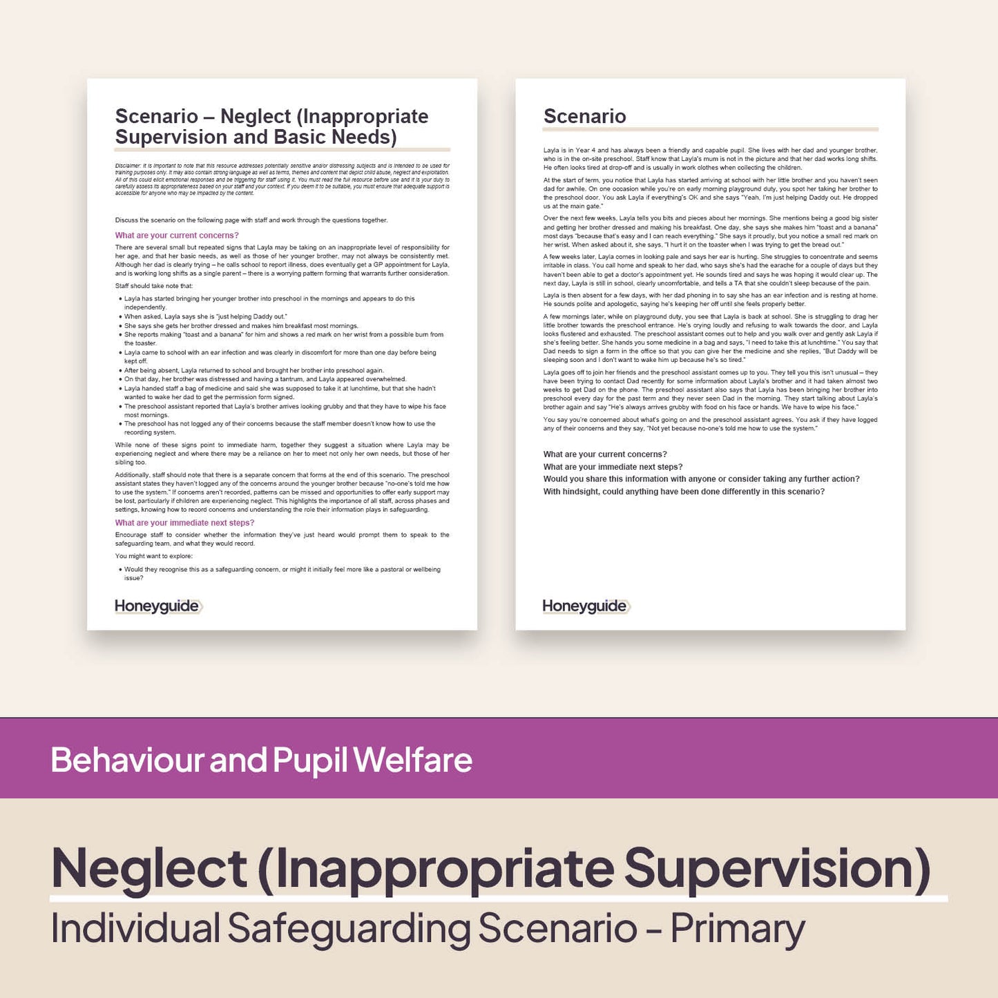 Safeguarding Scenarios - Neglect