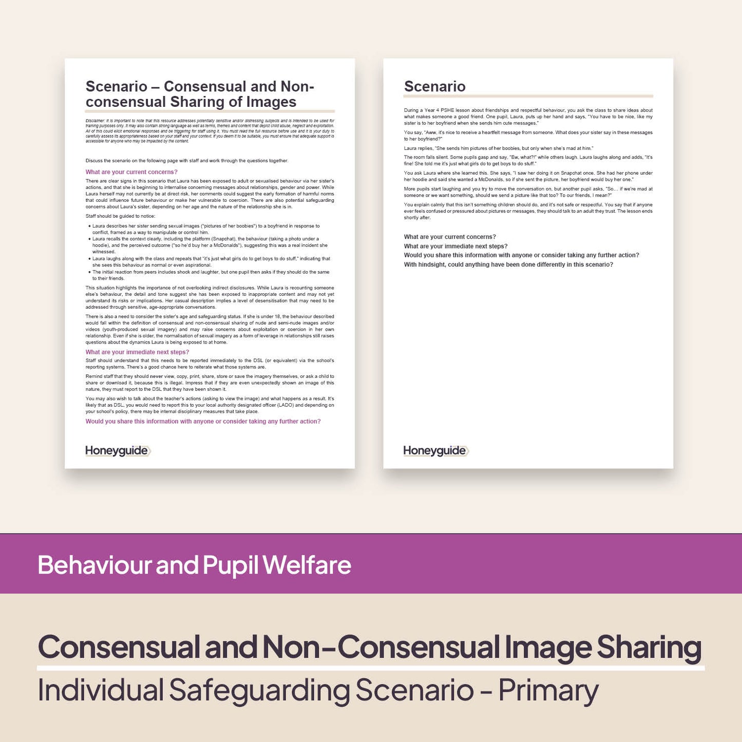 Safeguarding Scenarios - Child-on-Child Sexual Harassment