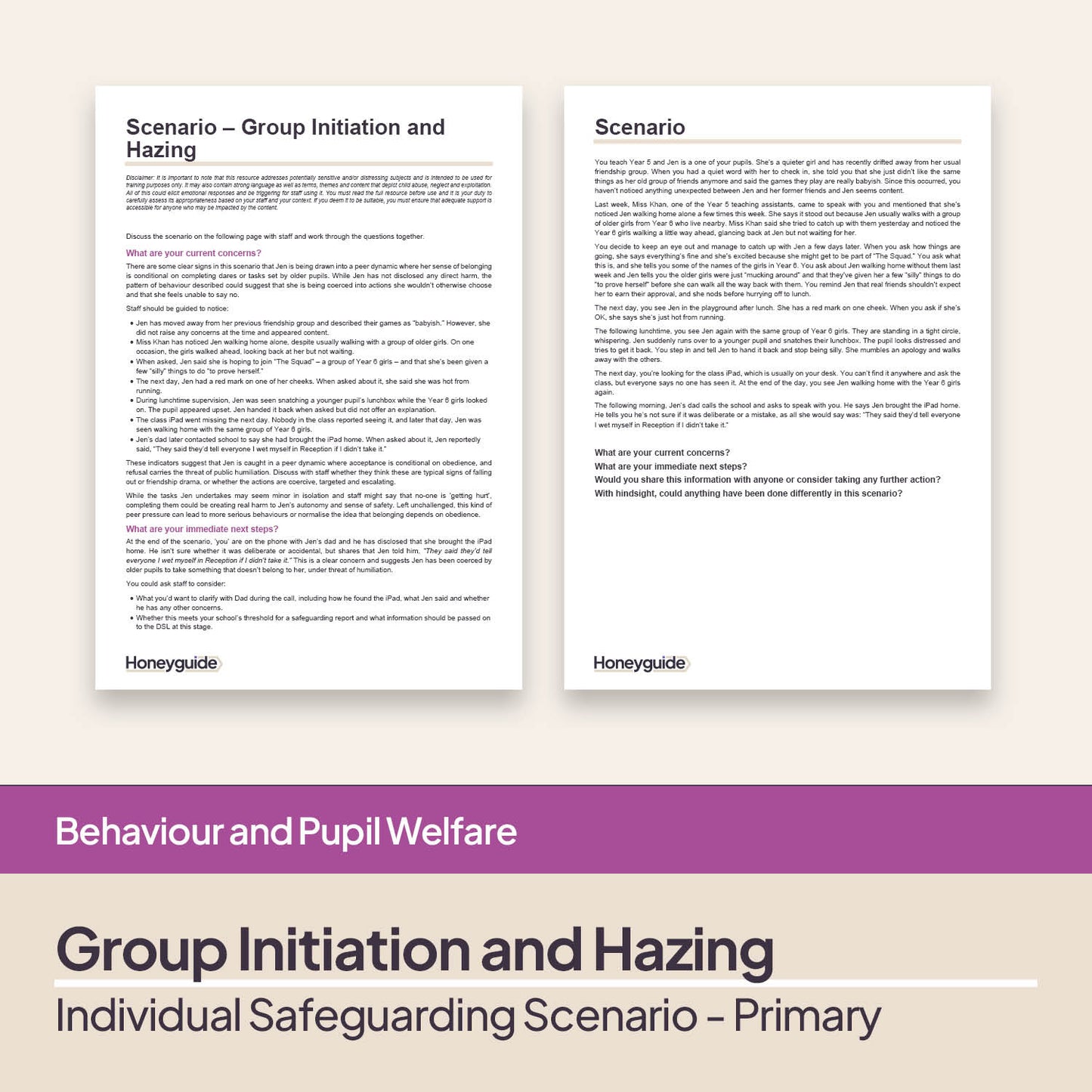 Safeguarding Scenarios - Bullying (Child-on-Child Abuse)
