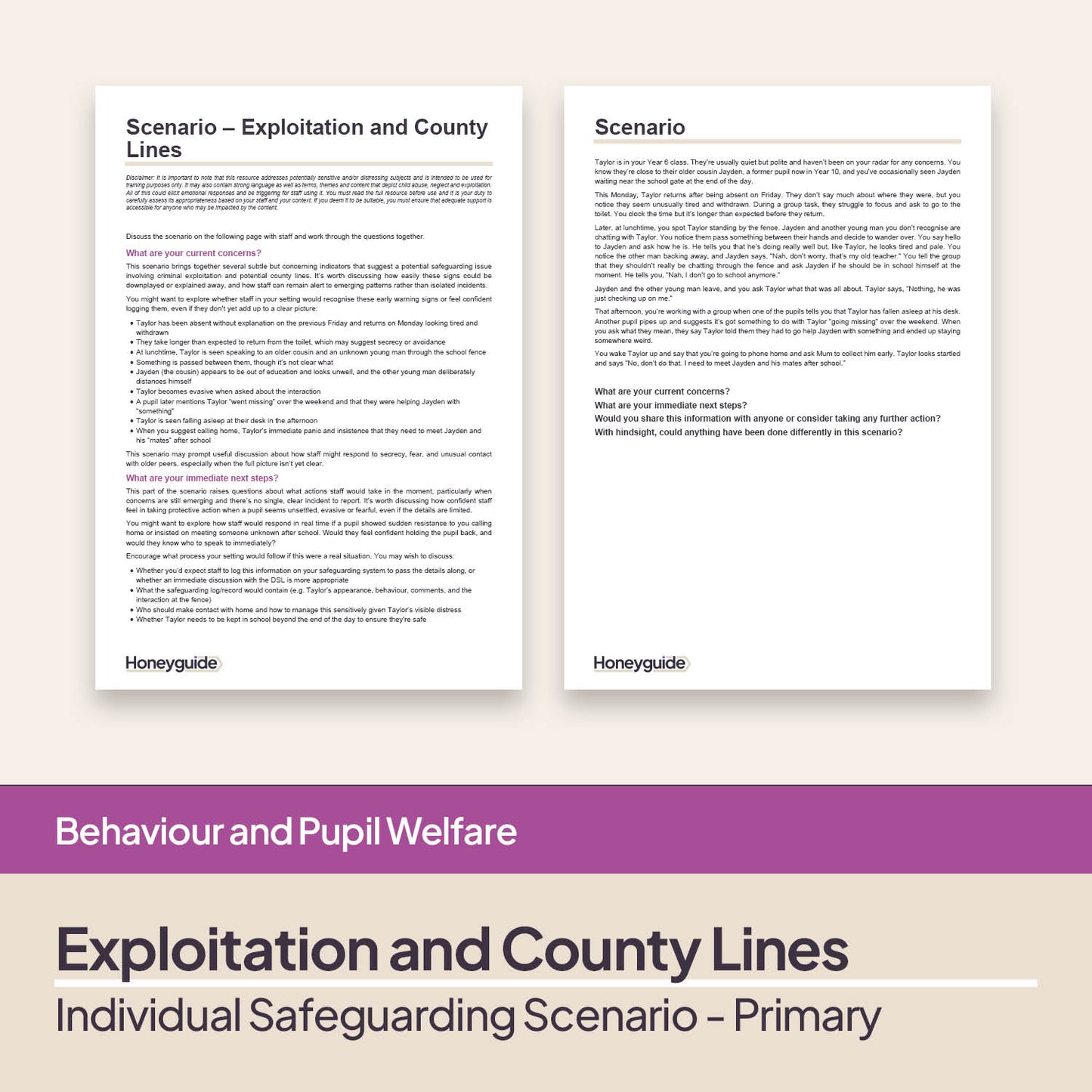 Safeguarding Scenarios - Child Exploitation