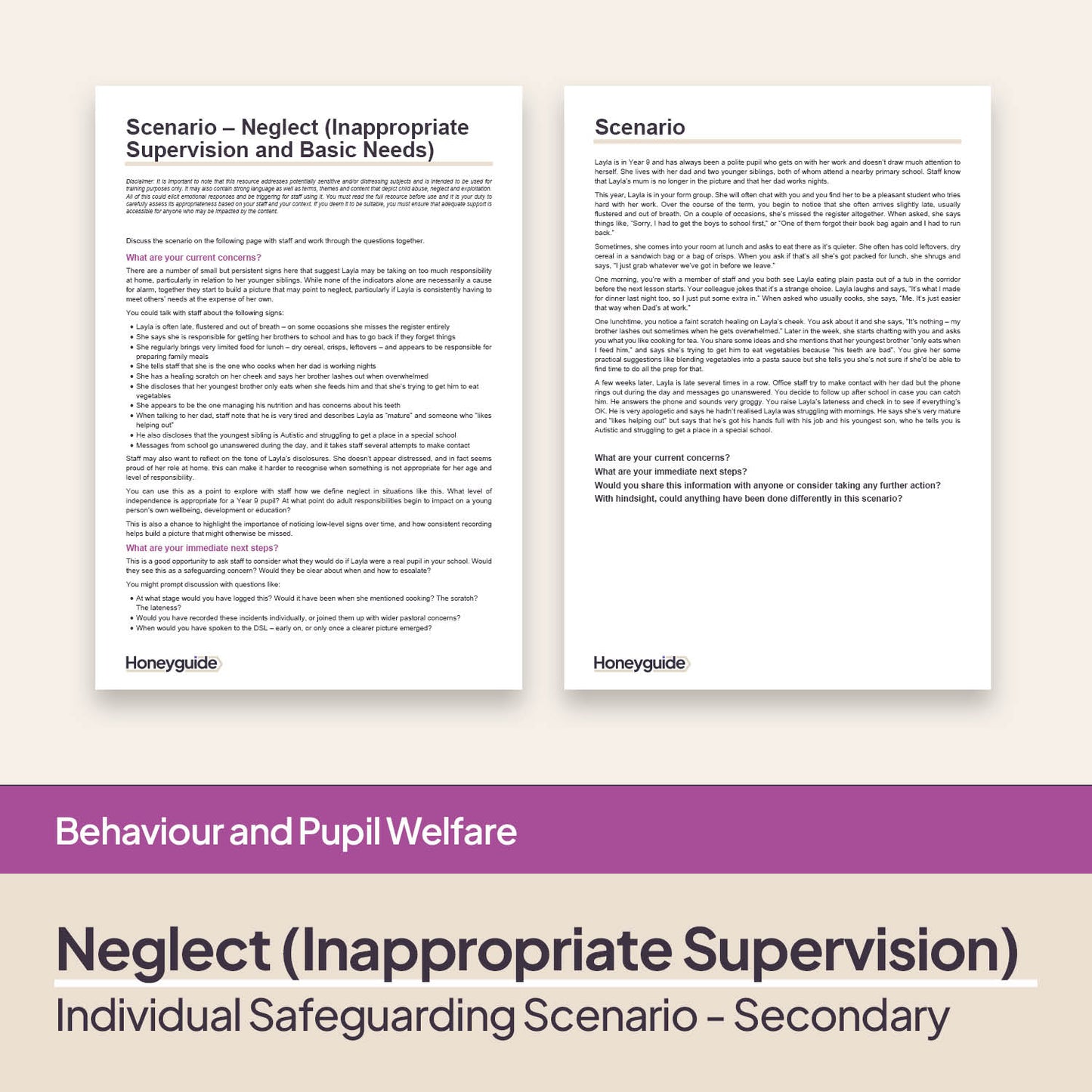 Safeguarding Scenarios - Neglect
