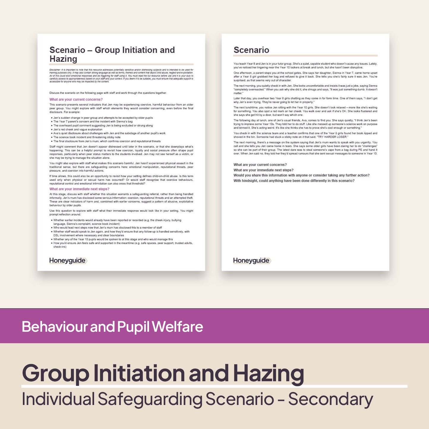 Safeguarding Scenarios - Bullying (Child-on-Child Abuse)