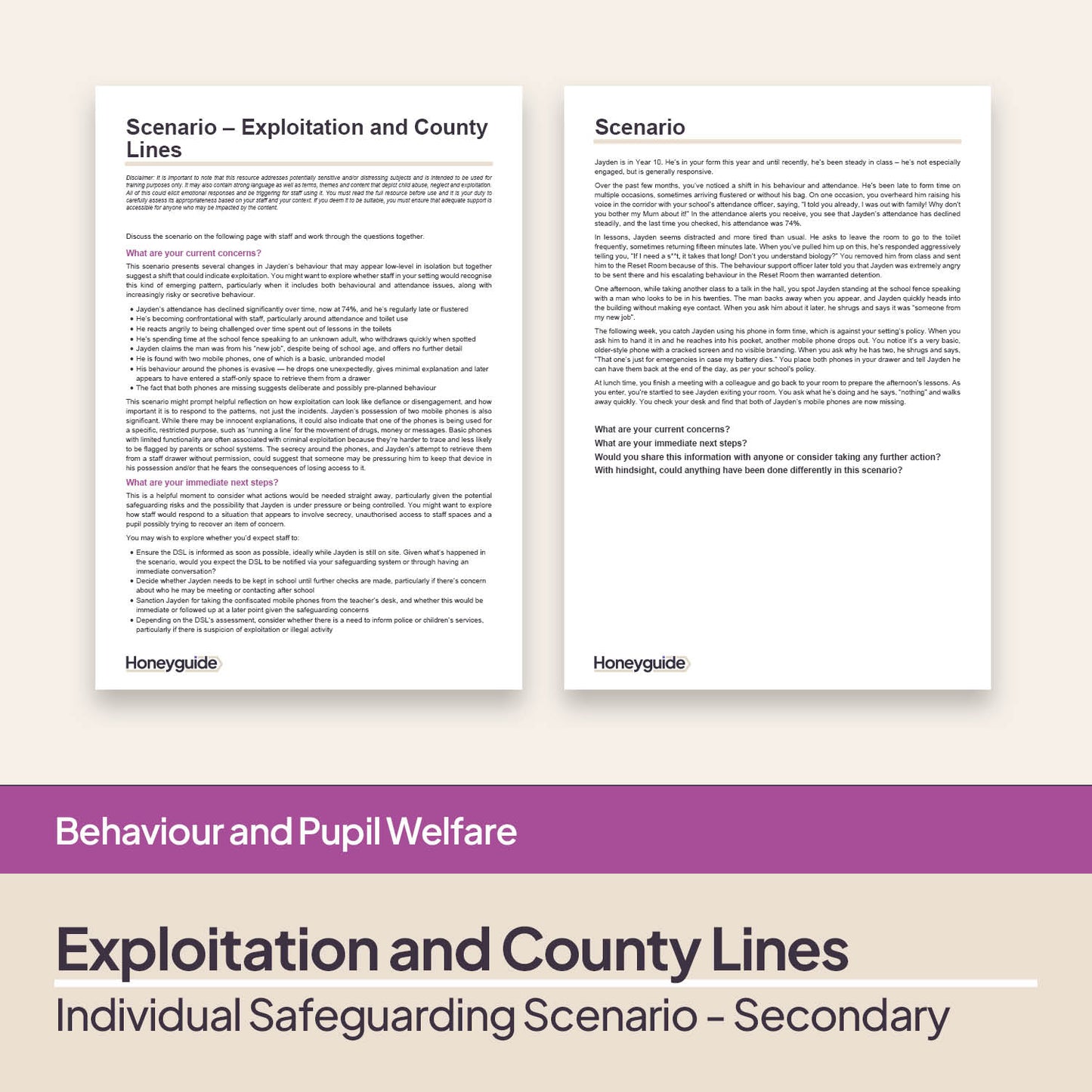 Safeguarding Scenarios - Child Exploitation