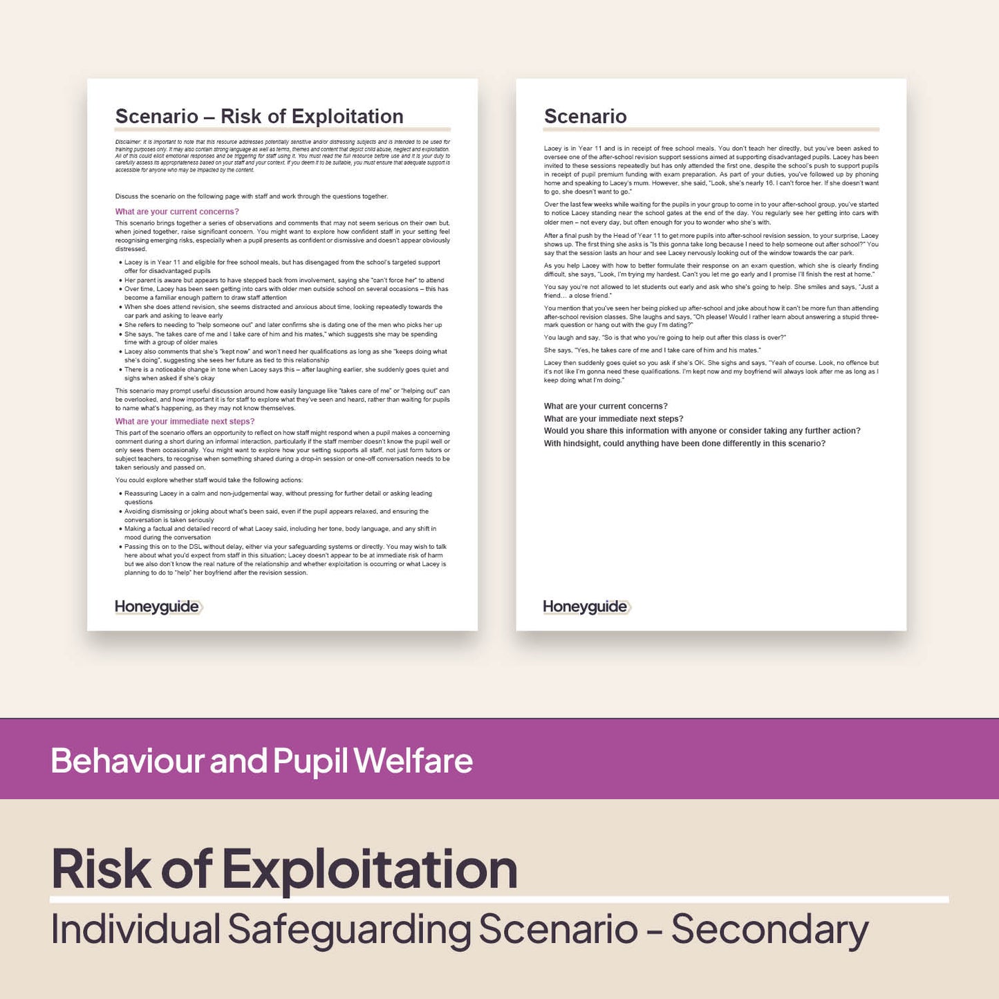 Safeguarding Scenarios - Child Exploitation