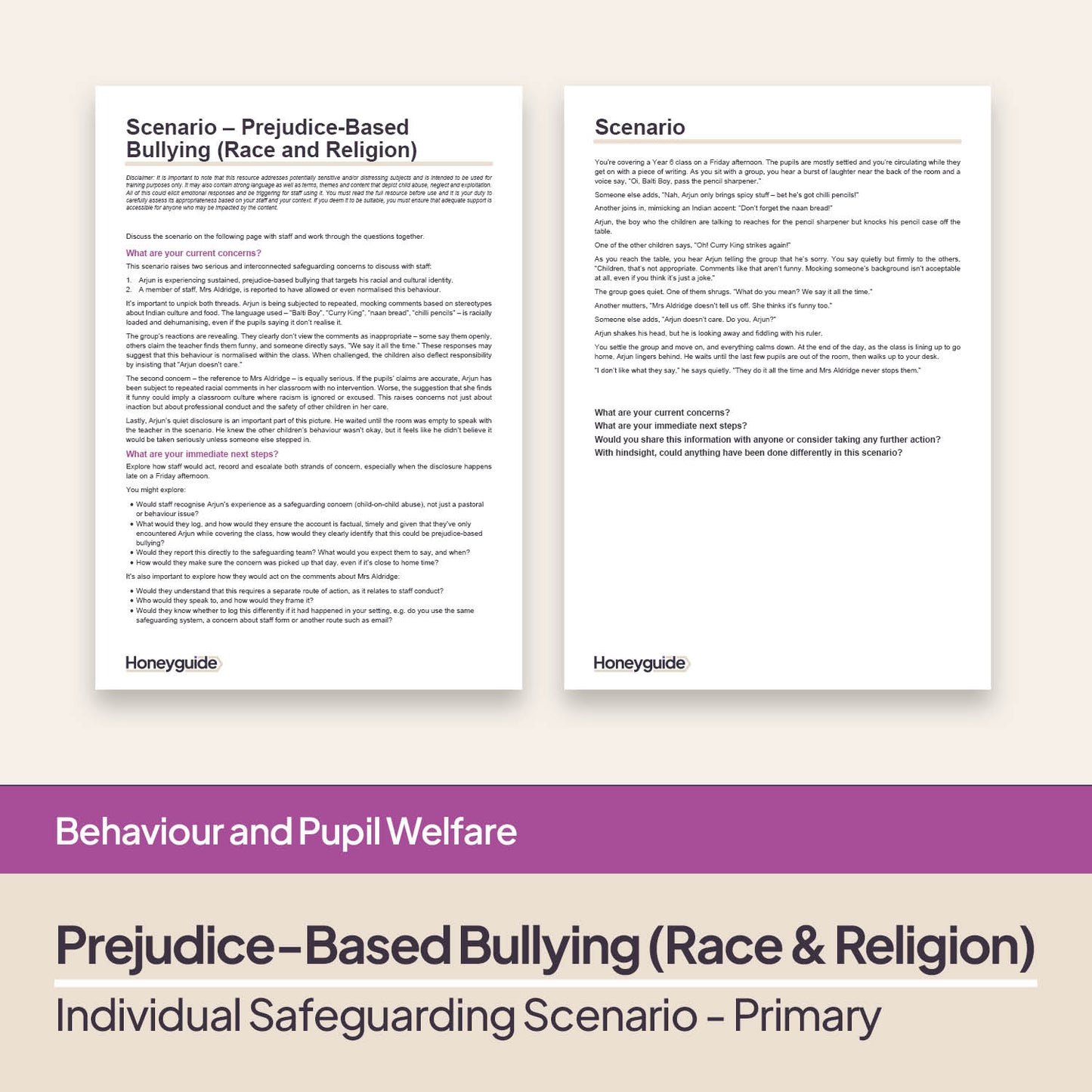 Safeguarding Scenarios - Bullying (Child-on-Child Abuse)