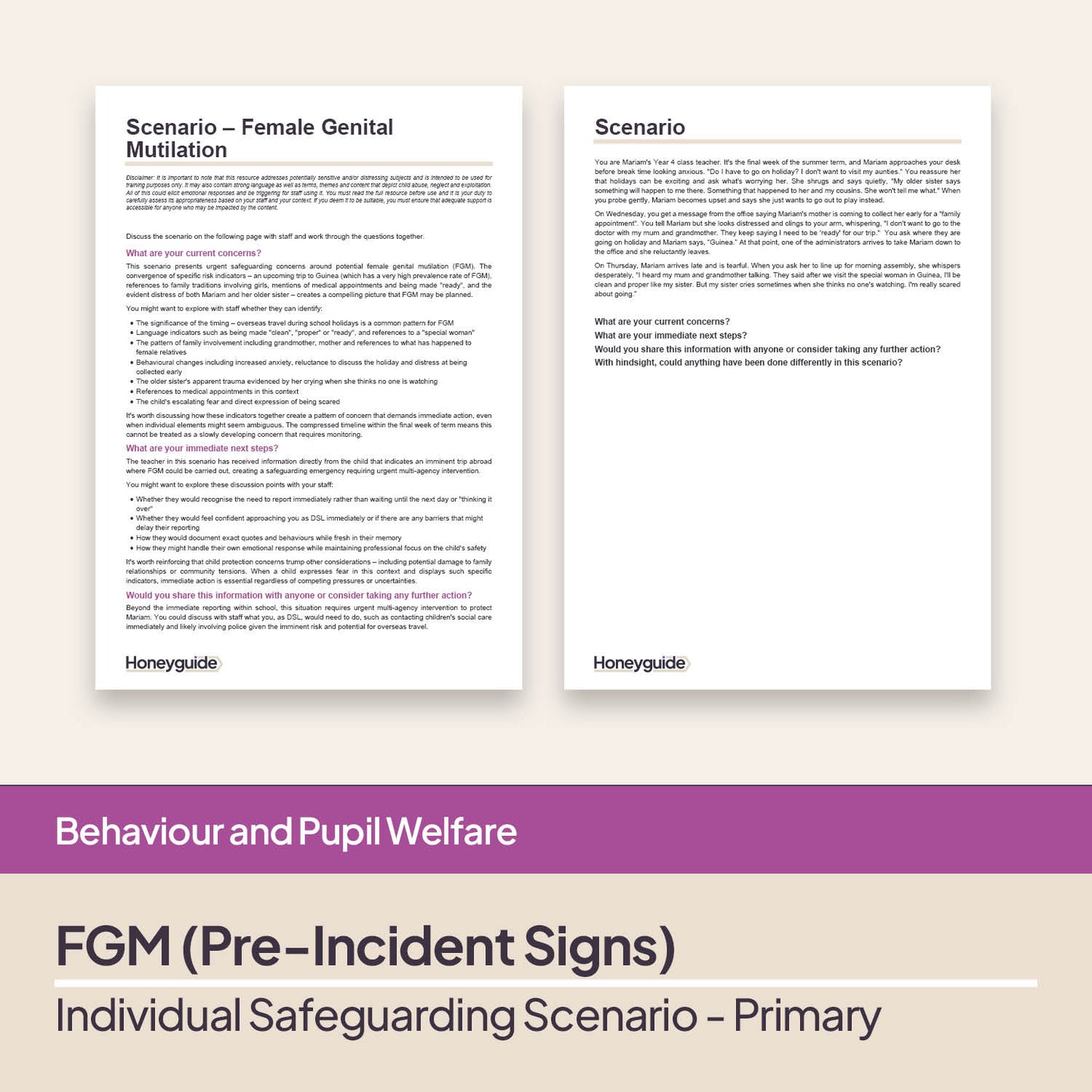 Safeguarding Scenarios - Harmful Practices
