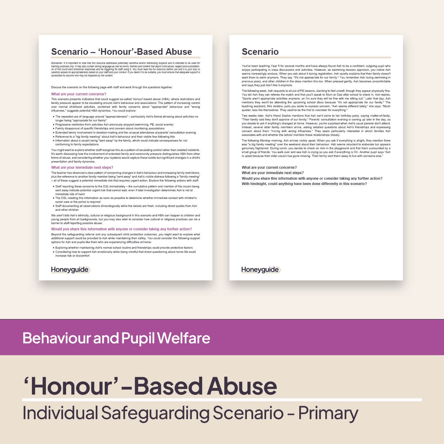 Safeguarding Scenarios - Harmful Practices