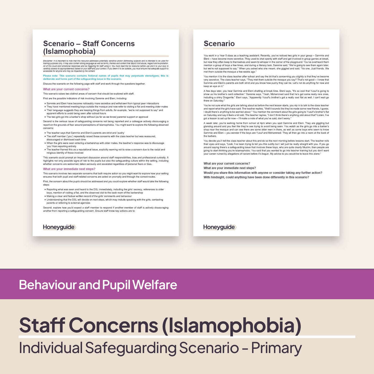 Safeguarding Scenarios - Concerns about Staff