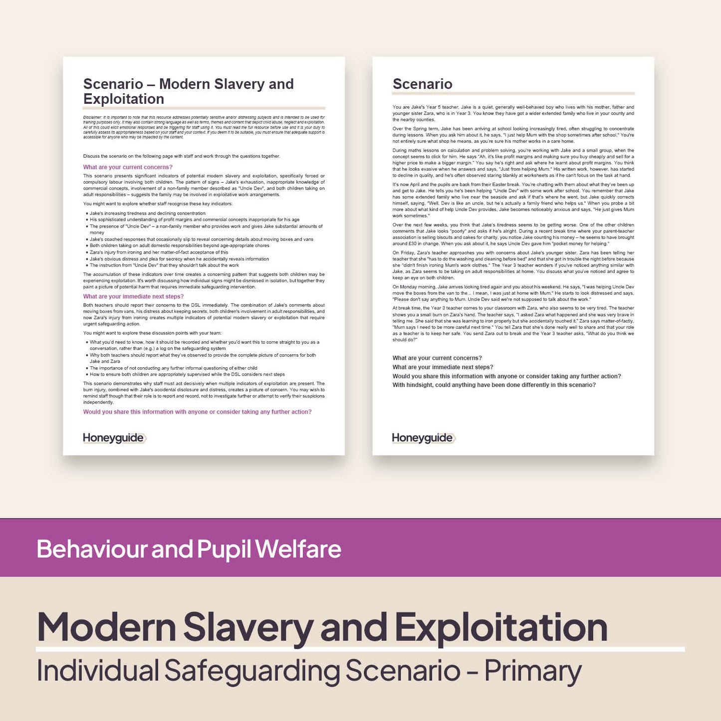 Safeguarding Scenarios - Child Exploitation