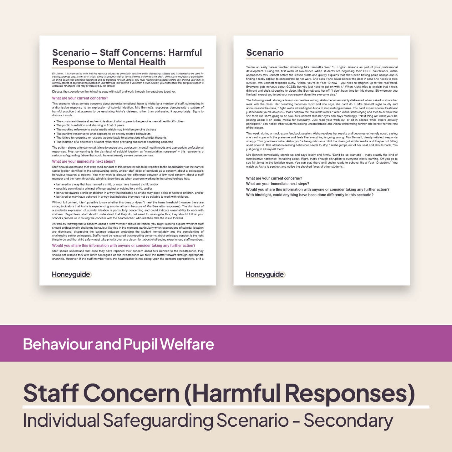 Safeguarding Scenarios - Concerns about Staff
