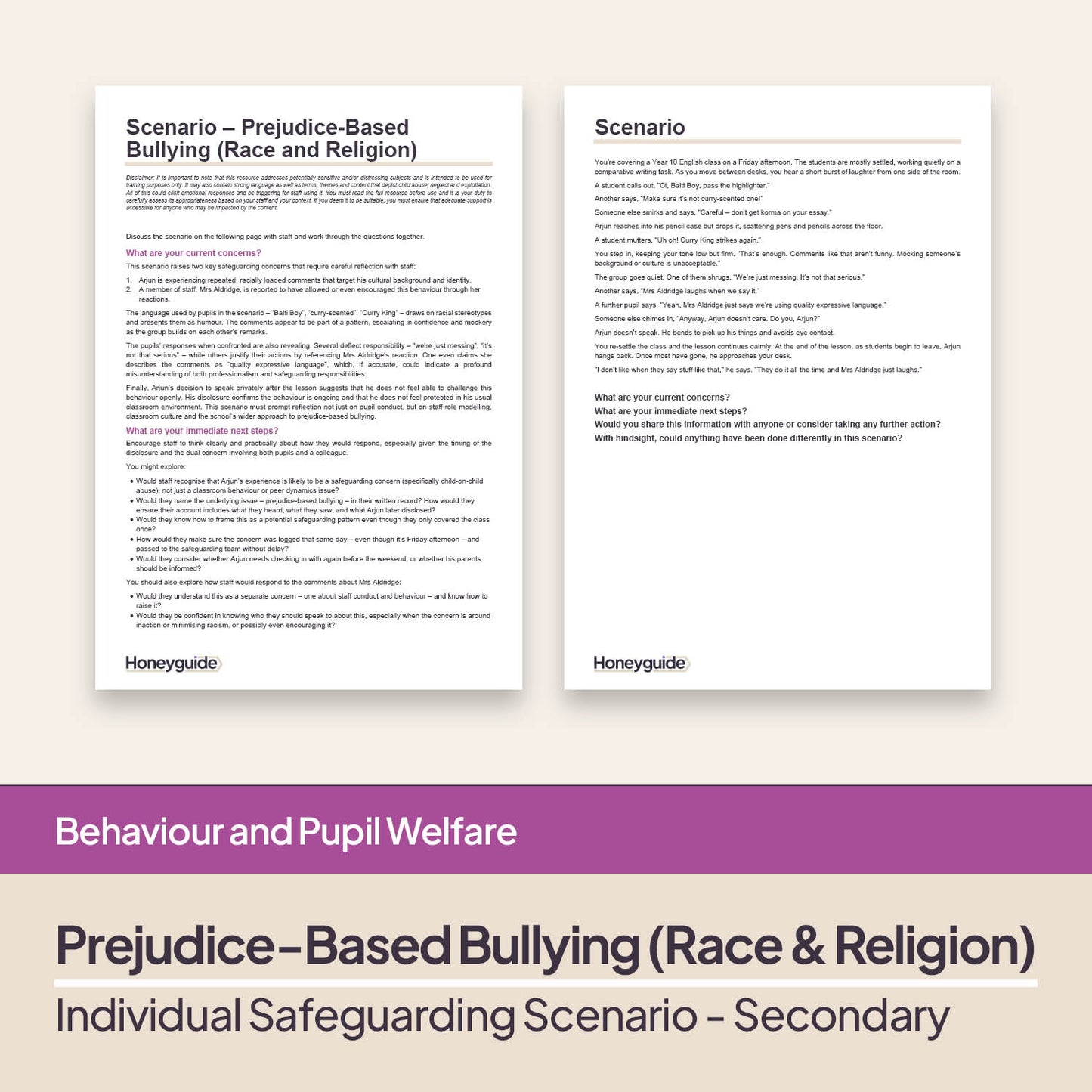 Safeguarding Scenarios - Bullying (Child-on-Child Abuse)