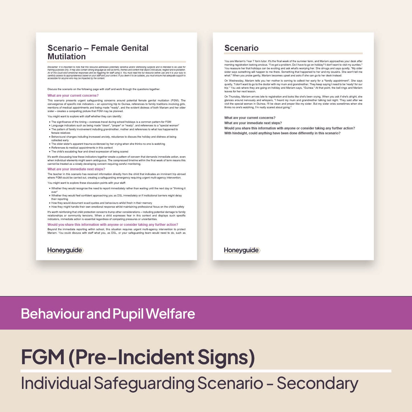 Safeguarding Scenarios - Harmful Practices