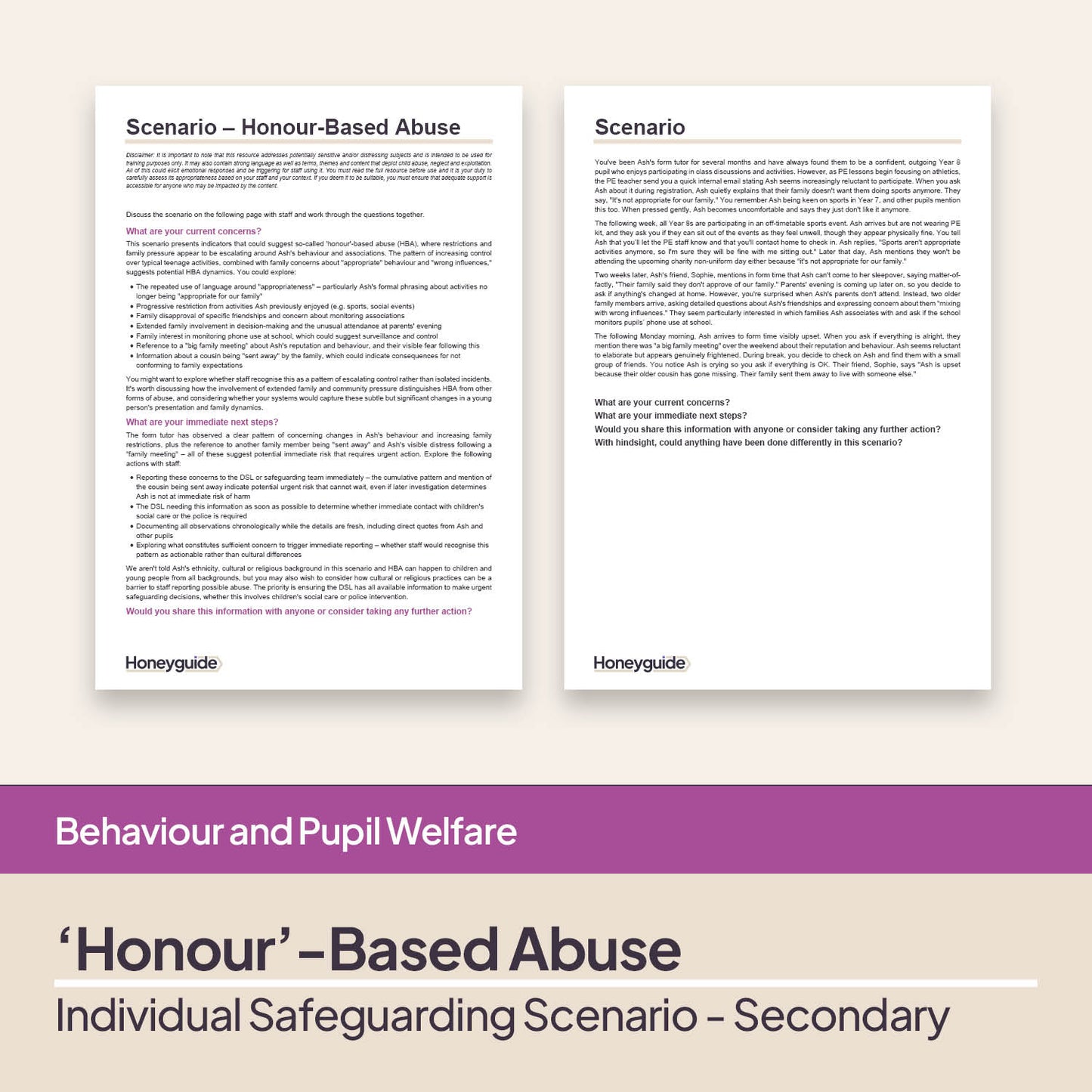 Safeguarding Scenarios - Harmful Practices