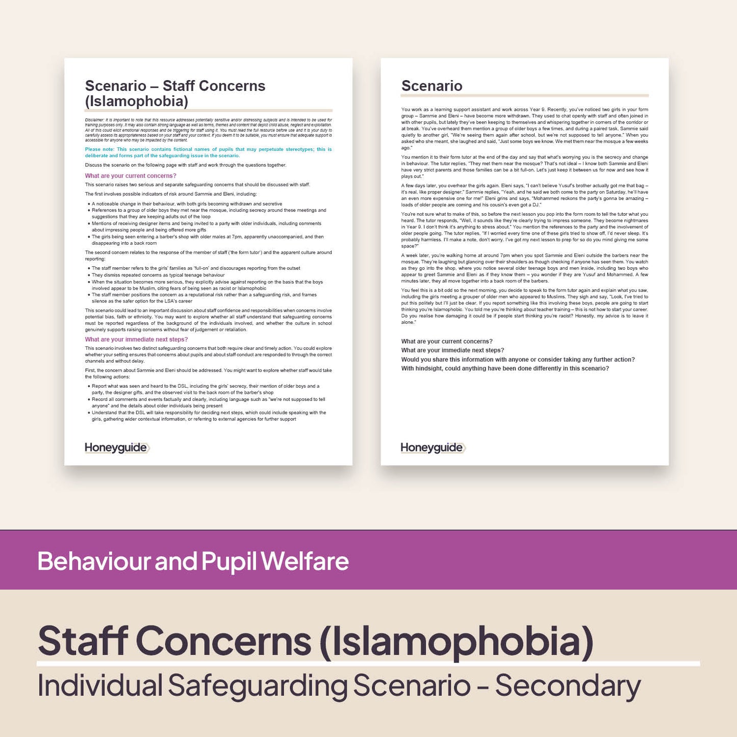Safeguarding Scenarios - Concerns about Staff
