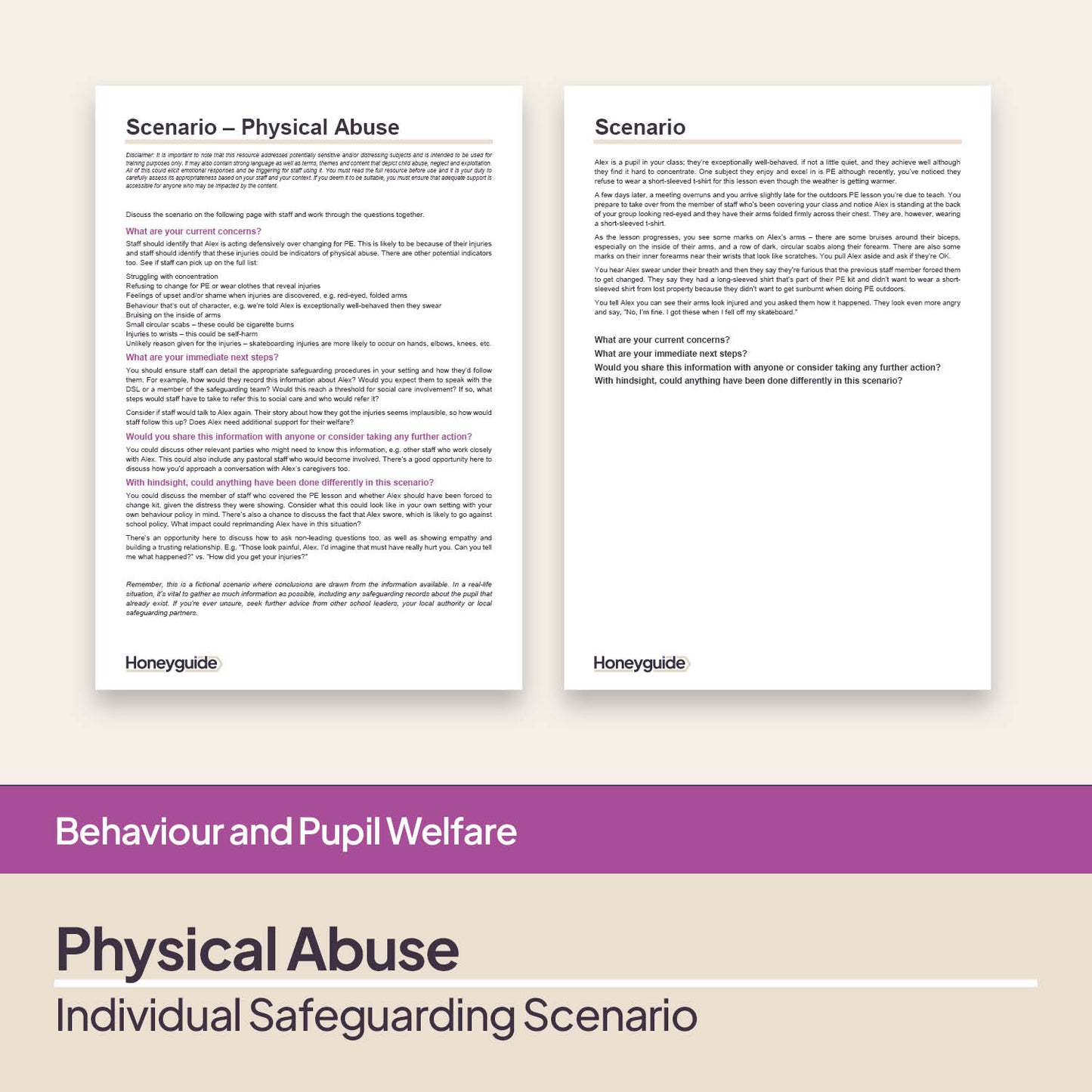 Safeguarding Scenarios - Physical Abuse
