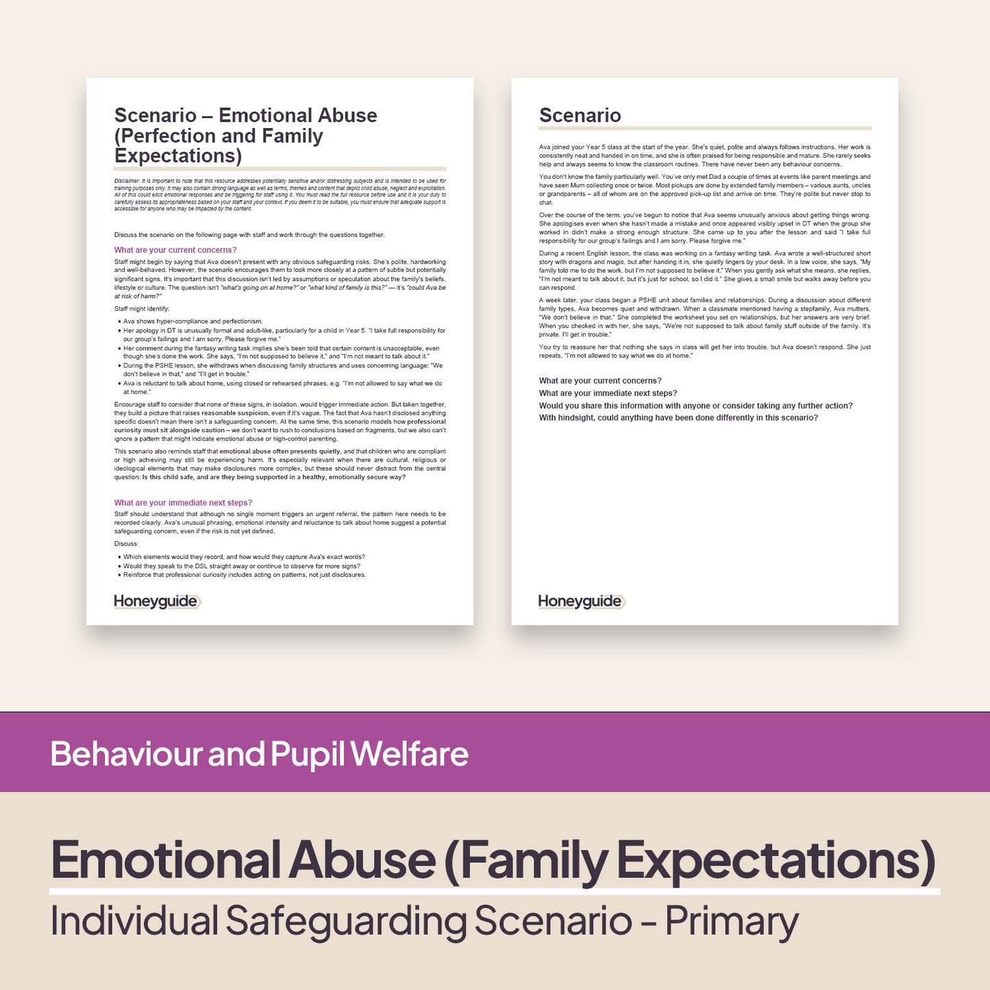 Safeguarding Scenarios - Emotional Abuse