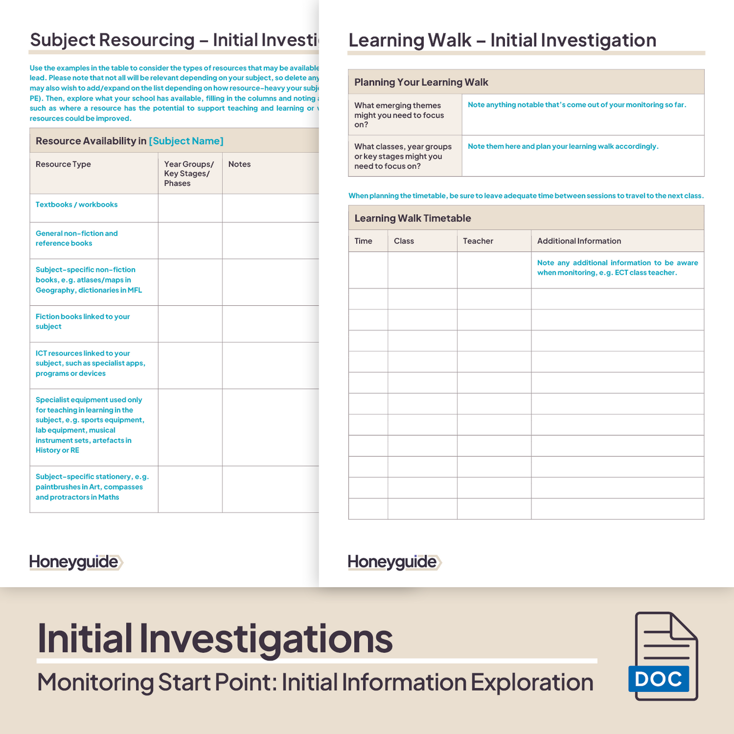 Monitoring Start Point: Initial Information Exploration