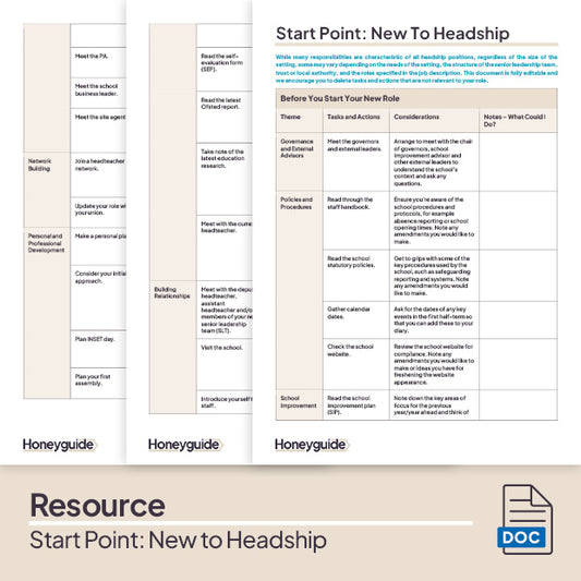 Start Point: New To Headship