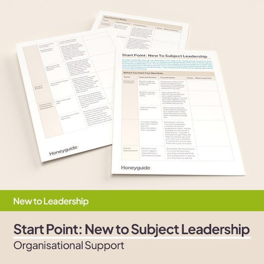 Start Point: New To Subject Leadership