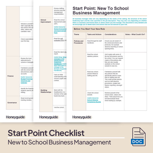 Start Point: New To School Business Management